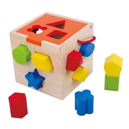 TOOKY TOY Drewniany Sorter Kształtów Kostka Edukacyjna