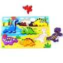 TOOKY TOY Grube Puzzle Dinozaury Dopasuj Kształty