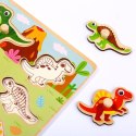 TOOKY TOY Drewniane Puzzle Układanka Dinozaury Kształty