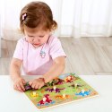 TOOKY TOY Drewniane Puzzle Układanka Dinozaury Kształty