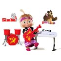 Simba Lalka Masza Rockowa Z Instrumentami Keyboard Perkusja Gitara