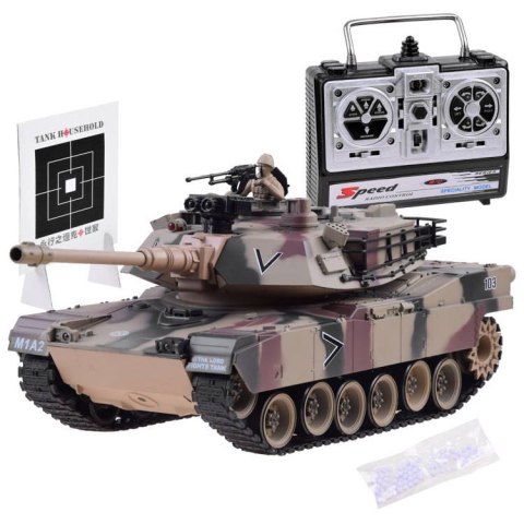 REALISTYCZNY CZOŁG US M1A2 STRZELA +pilot RC0252MO