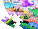 Duże PUZZLE OKRĄGŁE tuba 150el DINOZAURY ZA3728