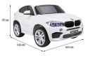 BMW X6M XXL dla 2 dzieci Biały + Pilot + Ekoskóra + Pasy + Wolny Start + MP3 USB + LED