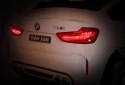 BMW X6M XXL dla 2 dzieci Biały + Pilot + Ekoskóra + Pasy + Wolny Start + MP3 USB + LED