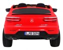 Auto Mercedes GLC 63S dla dzieci Czerwony + Napęd 4x4 + MP4 + LED + Ekoskóra + Wolny Start + EVA