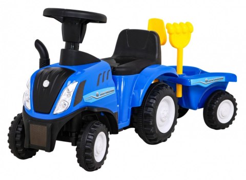 Traktor z przyczepą New Holland T7 Jeździk dla dzieci + Akcesoria + Dźwięki + LED