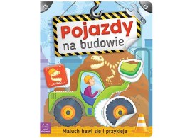 Maluch bawi się i przykleja. Pojazdy na budowie. KS0256