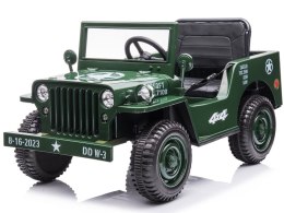 Wojskowe Auto na akumulator Willys + pilot PA0263