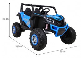 Buggy UTV-MX na akumulator dla dzieci Niebieski + Napęd 4x4 + Pilot + Audio LED + Schowek + EVA + Wolny Start