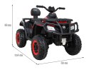 Quad XT-Speed dla dzieci Czerwony + Napęd 4x4 + EVA + Wolny Start + Radio MP3 + LED