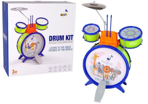 Muzyczna Kolorowa Perkusja dla Dzieci Drum Kit Bębny Talerze