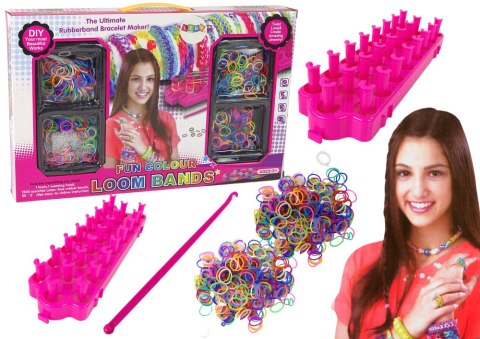 Duży Kreatywny Zestaw Do Robienia Bransoletek Gumki LOOM BANDS