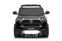 Toyota Hilux na akumulator dla dzieci Czarny + Napęd 4x4 + Pilot + 2 bagażniki + Radio MP3 + LED