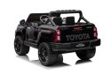 Toyota Hilux na akumulator dla dzieci Czarny + Napęd 4x4 + Pilot + 2 bagażniki + Radio MP3 + LED