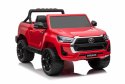 Toyota Hilux na akumulator dla dzieci Czerwony + Napęd 4x4 + Pilot + 2 bagażniki + Radio MP3 + LED