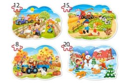 Puzzle 4w1 8,12,15,20-elementów Four Seasons