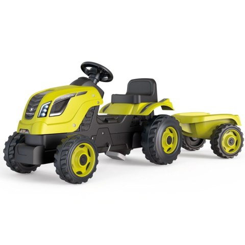 SMOBY Traktor XL Zielony na Pedały z Przyczepką