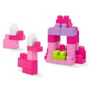 Klocki 60 elementów torba różowa Mega Bloks