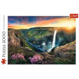 Puzzle 2000 elementów Wodospad Haifoss, Islandia Trefl