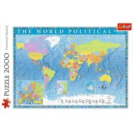 Puzzle 2000 elementów Polityczna mapa świata Trefl