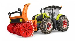 Traktor Claas Axion 950 z plugiem snieznym BRUDER