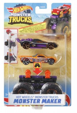 Pojazdy Monster Truck Mix fioletowy i żółty Hot Wheels