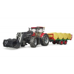 Traktor Case IH 300 CVX z ładowarką i przyczepą BRUDER