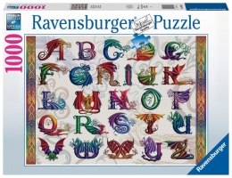 Puzzle 2D 1000 elementów Alfabet smoków Ravensburger Polska