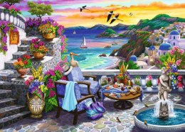 Puzzle 2D Duży Format Zachód słońca nad Santorini 300 elementów Ravensburger Polska