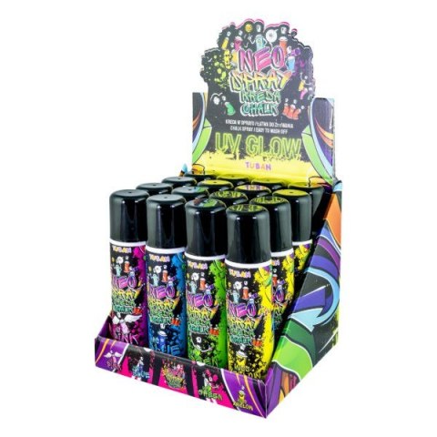 Neo Kreda spray display 16 sztuk mix TUBAN