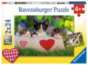 Puzzle 2x24 elementy Kotki Ravensburger Polska