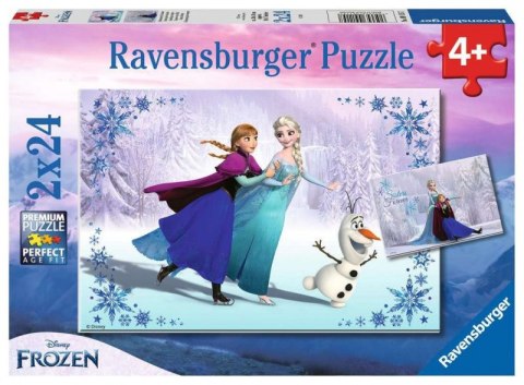 Puzzle 2x24 elementy Kraina Lodu Siostry na zawsze Ravensburger Polska