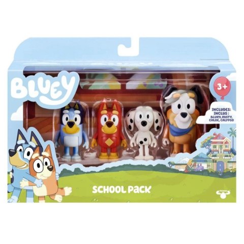 Bluey Figurki 4pak Szkolna paczka Tm Toys