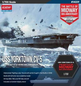 Model plastikowy Yorktown CV-5 Battle of Midaway 1/700 Academy