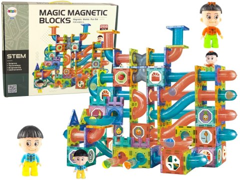 Magiczne Klocki Magnetyczne Zjeżdżalnia Dla Kulek Budowle 3D 268 Elementów