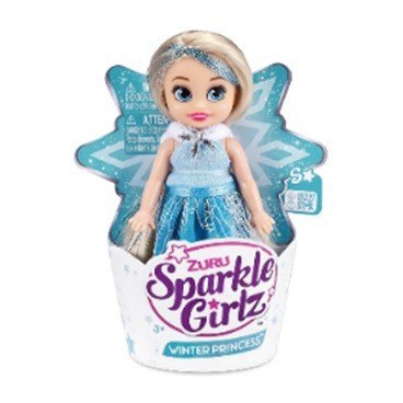 Lalka 4.7 cala Zimowa Księżniczka kraton 48 sztuk ZURU Sparkle Girlz