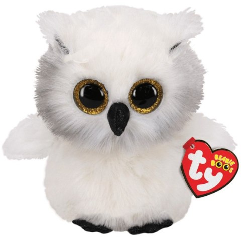 Maskotka TY Beanie Boos - Sowa Austin 24 cm Biała Meteor