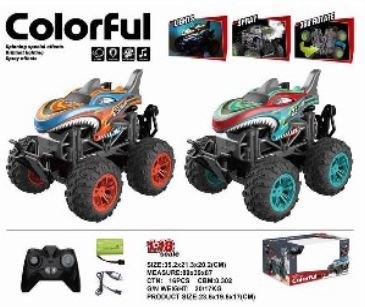 Auto Monster Track Dinozaur 1:16 Para Wodna R/C Czerwony