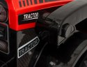 Traktor Spychacz G320 dla najmłodszych dzieci Czerwony + Ruchoma łyżka + Melodie + Klakson + Światła LED