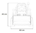 Traktor Spychacz G320 dla najmłodszych dzieci Czerwony + Ruchoma łyżka + Melodie + Klakson + Światła LED