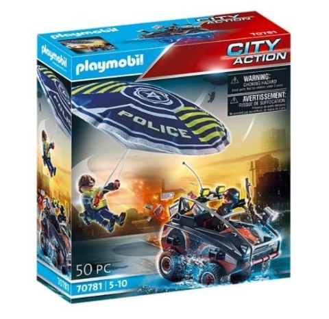 Zestaw figurek City Action 70781 Policyjny spadochron: Pościg za amfibią Playmobil