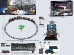 Zestaw z pociągiem 48 elementów dym, światło, dźwięk Madej