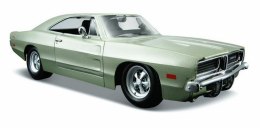 Model kompozytowy Dodge Charger R/T 1969 srebrny Maisto