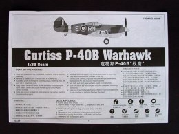 Model plastikowy Curtiss P-40B Warhawk 1/32 Trumpeter