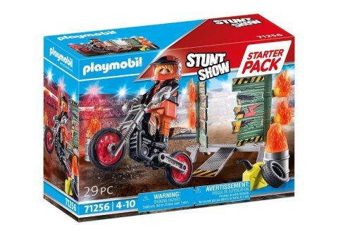 Zestaw z figurką Stunt Show 71256 Starter Pack Pokaz kaskaderski ze ścianą ognia Playmobil