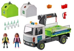 Zestaw z figurkami City Action 71431 Samochód ciężarowy z kontenerami na szkło Playmobil