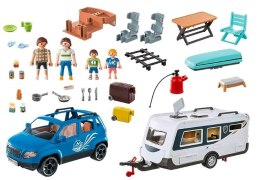 Zestaw z figurkami Family Fun 71423 Samochód z przyczepą kempingową Playmobil