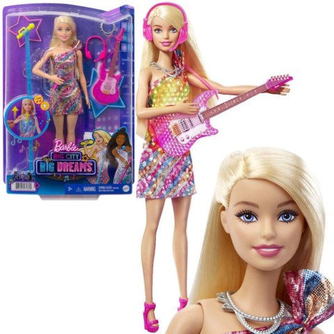 Barbie Big City Big Dreams Lalka z gitarą śpiewa świeci GYJ23 ZA4935