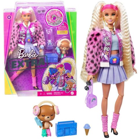 Barbie Extra Modna stylowa Lalka + uroczy miś akcesoria nr 8 ZA4937